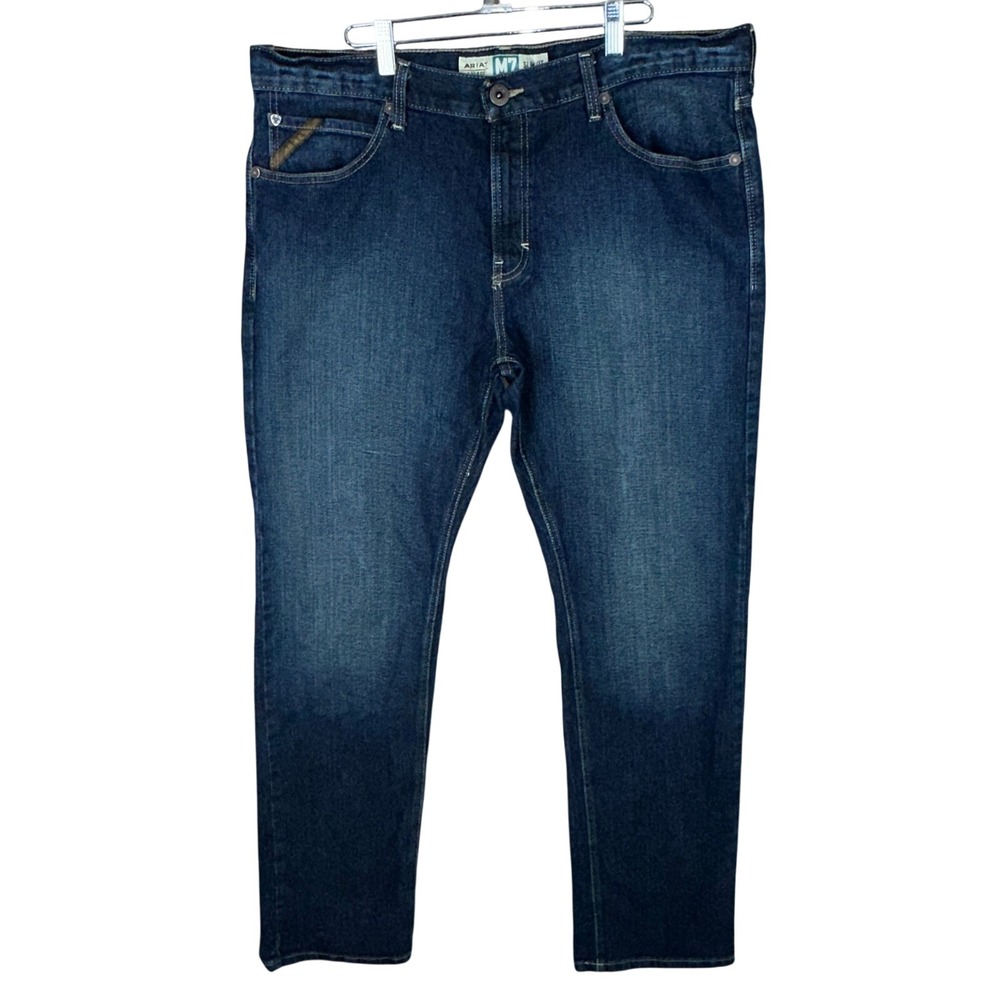 Ariat Jeans Mens 38x36 Blue M7 Slim Fremont Legacy Straight Leg 10026041